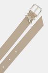 Кожаный ремень Patrizia Pepe, бежевый - фото 2