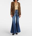 Блузка из шелкового крепа с оборками Chloé, Light Sand - фото 2