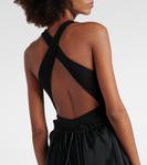 Платье миди из смесового хлопка Alaïa, черный - фото 6