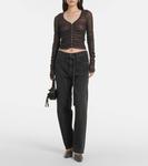 Блузка из сетки Acne Studios, цвет anthracite grey - фото 2