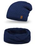 Шапка Vivisence 7017 Set, темно-синий - фото