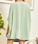 Темно-синий топ-пончо с рукавами «летучая мышь» ANDREE BY UNIT - фото 2