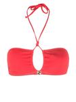Moschino топ бикини с вырезом халтер, красный - фото