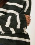 Джемпер в полоску темно-зеленого цвета JDY - фото 2
