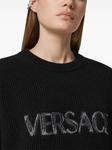 Свитер с логотипом Versace, черный - фото 5
