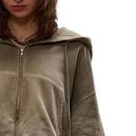 Баллон кроп худи R13, оливковый - фото 9