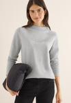 Топ Cecil Long sleeved top, Grau/Mottled Light Grey - фото