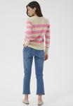 Джемпер Kaffe STRIPED, Feather Gray Mel Pink Melange/Beige - фото 3