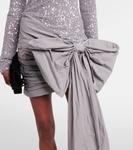 Мини-платье с бантом и пайетками Rotate, Alloy - фото 5