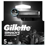 Бритвенные картриджи Gillette Mach3 Charcoal, 5 шт - фото