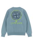 Свитшот с принтом логотипа Stone Island Junior, голубой - фото 2