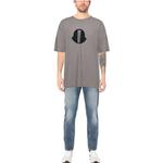 Футболка мужская серая Moncler, серый - фото 4