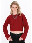 Женский свитер темно-красного цвета myMo ROCKS - фото 3
