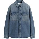 COS Мужская синяя рубашка - фото