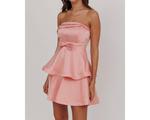 Розовое атласное мини-платье Rylee One and Only Collective - фото