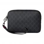GUCCI Клатч GG Supreme Canvas мужской черный - фото