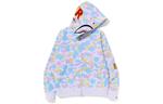 BAPE New Multi Camo 2nd Shark Толстовка с капюшоном на молнии A Bathing Ape, белый - фото