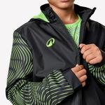 Молодёжная футбольная тренировочная куртка для дождливой погоды Kipsta VIRALTO WAVY чёрный/неоново-жёлтый - фото 3