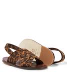 Замшевые сандалии с леопардовым принтом PèPè, Caddy - фото 6