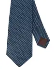 Галстук с узором Canali, синий - фото 3