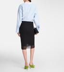 Жоржетовая юбка миди Prada, черный - фото 3