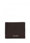 Кошелек мужской Calvin Klein из комбинированной кожи, коричневый - фото