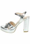 Босоножки на платформе NeroGiardini, серебряные батты - фото 3