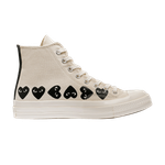 Кроссовки Converse Comme des Garçons PLAY x Chuck 70 High 'Multi Heart - Beige', кремовый - фото
