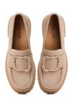 Тапочки Platform Loafers Cesare Gaspari, бежевые - фото 3