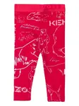 Графичные брюки Kenzo Kids, красный - фото 2