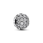 Шарм Sparkling Pavé Round Pandora, стерлинговое серебро - фото
