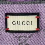 GUCCI Вязаный шарф унисекс, Gray Purple - фото 10