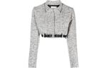 COPERNI Короткий твидовый жакет с эффектом обманки, Gray - фото 3