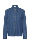Блуза Soaked in Luxury Button-down blouse, Medium Blue Denim/Blue Denim - фото 5