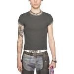 Футболка Fitted Acne Studios, светло-серый - фото 4