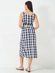 Платье-кимоно Jenny Gingham Crew Clothing, Navy Blue - фото 4