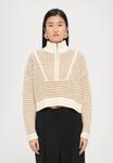 Джемпер STAUD CROPPED HAMPTON SWEATER, Breeze Creme/Beige - фото