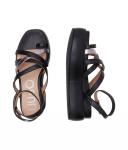 Сандалии летние Liu Jo 05 с элементами кожи, черный - фото 4