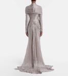 Рюшированное платье Marmar Halim, Silver - фото 3