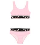 Бикини с логотипом Off-White, белый - фото