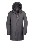 Многослойное пальто с капюшоном Moorer, серый - фото 2