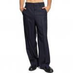 Брюки приталенные Ami Paris AMIPARIS, синие - фото 3