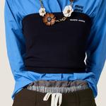 Шерстяной топ MIU MIU, темно-синий - фото 6