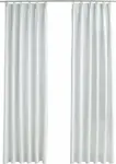 Плотные шторы Maison Exclusive с крючками, 2 шт., серо-белые, 140x245 см Prolenta - фото 2