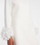 Мини-платье из крепа Safiyaa, Ivory With Ivory - фото 5