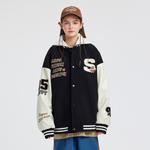 Бейсбольная куртка унисекс Crayon Shinchan, цвет Black [with hat] - фото 60