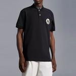 Футболка поло мужская черная Moncler - фото 5