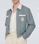 Реверсивный клетчатый бомбер Amiri, Seagrass - фото 5