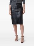 Closed кожаная юбка миди, черный - фото 2