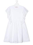 Платье с кружевной отделкой Alberta Ferretti Kids, белый - фото